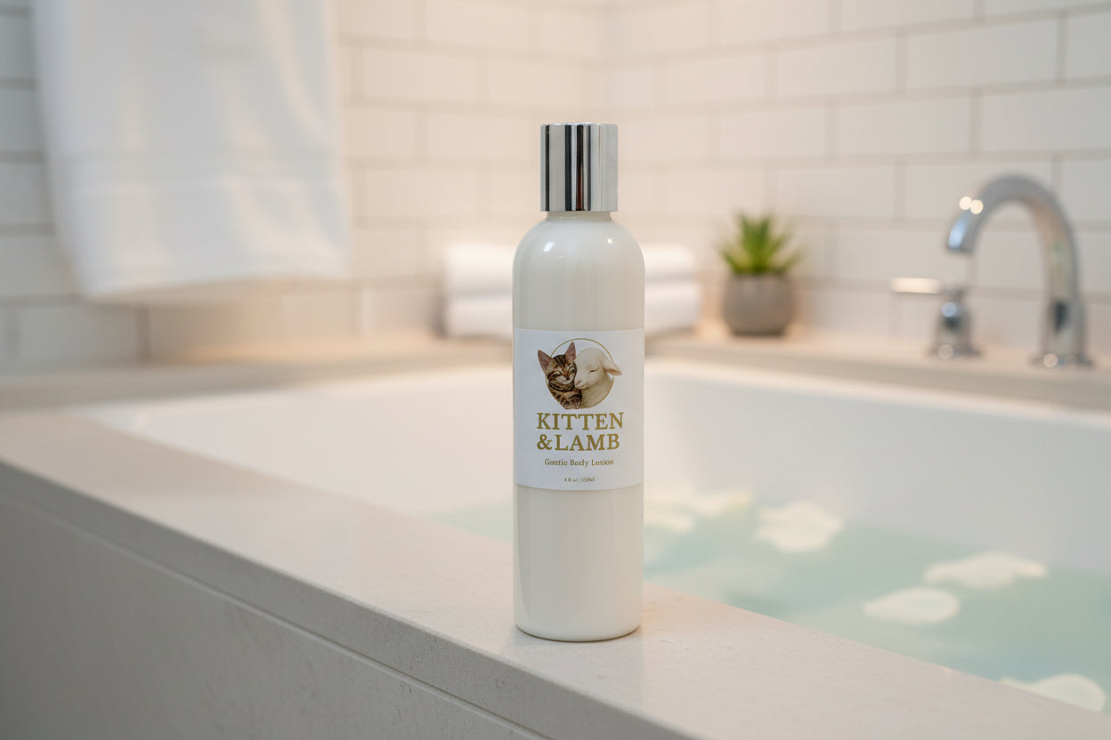 Gentle Body Lotion (4oz., 120ml) - Kitten & Lamb