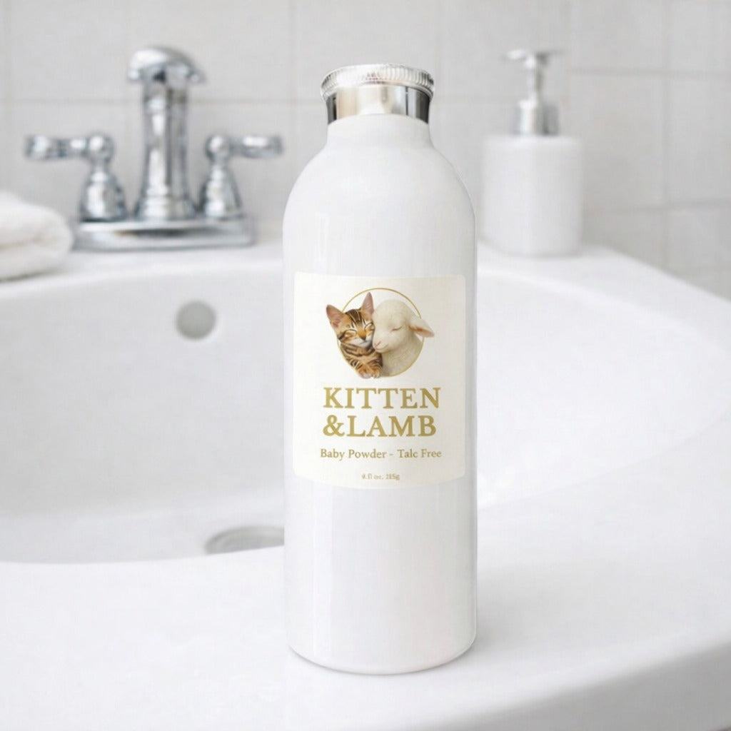 Natural Body Powder (4oz., 115g) - Kitten & Lamb