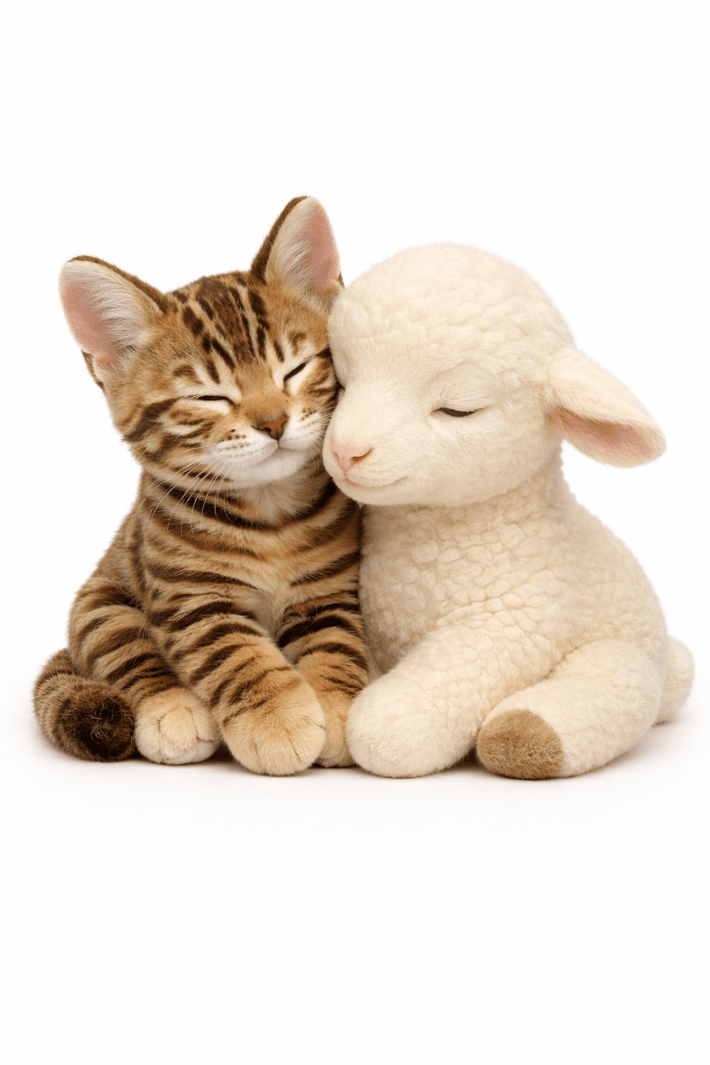 Plush Toy - Kitten & Lamb